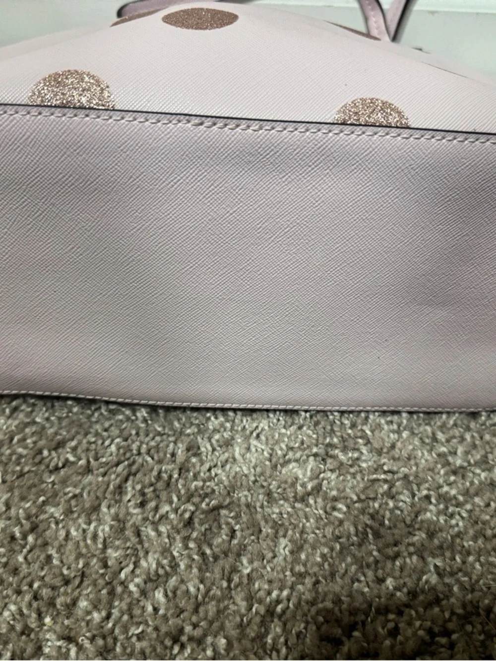 Kate Spade Hani Haven Lane Plumdawn Pink Polka Dot Handbag